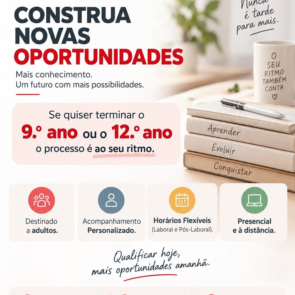 Centro Qualifica do CDLPC com inscrições abertas para conclusão do 9.º e 12.º ano