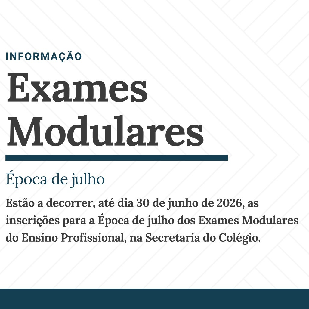Exames Modulares - Época de julho
